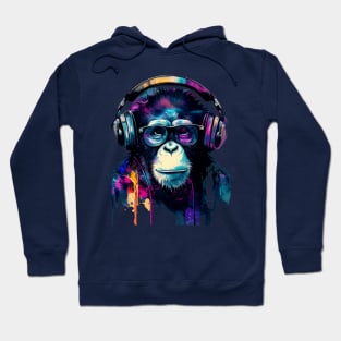 Banksy DJ Monkey with Headphones Hoodie